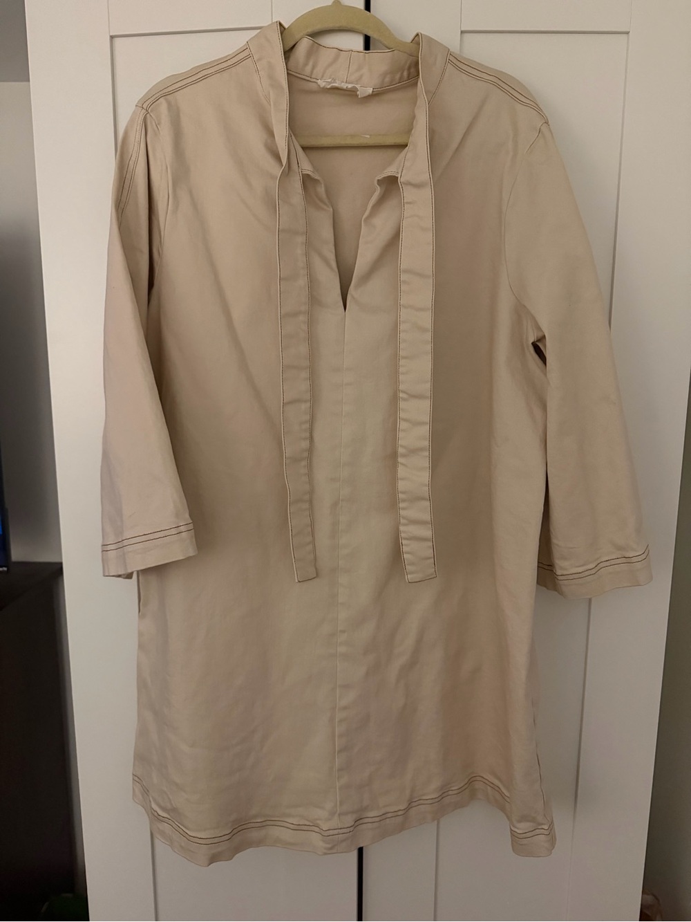 Pomander Place Cream Tunic with Tie Detail